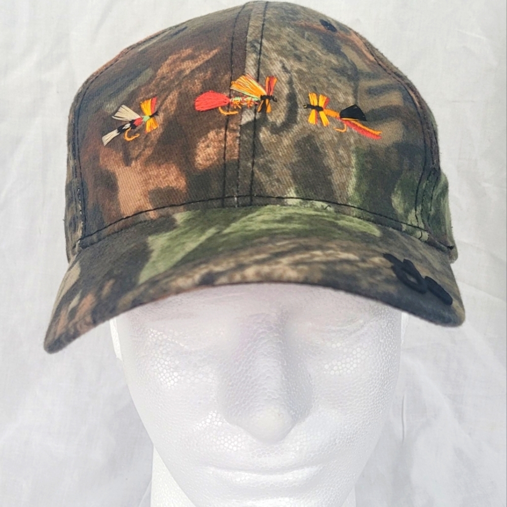 Camouflage Fly Fishing Advantage Timber adjustable 6 panel hat cap